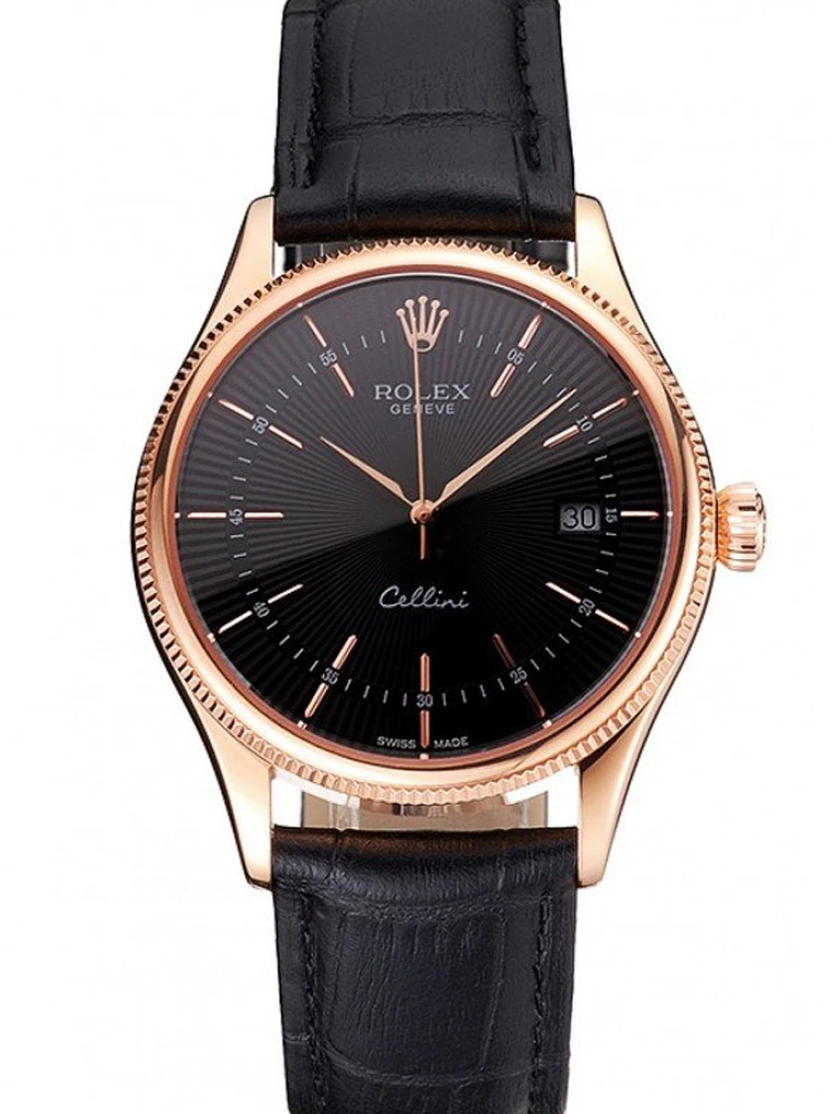 Rolex Cellini 38mm Black Dial - REP016799