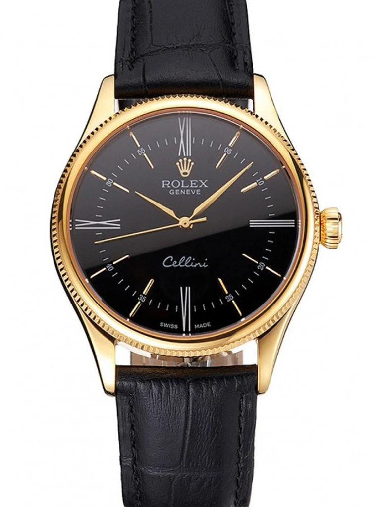 Rolex Cellini 38mm Black Dial - Sophisticated Design