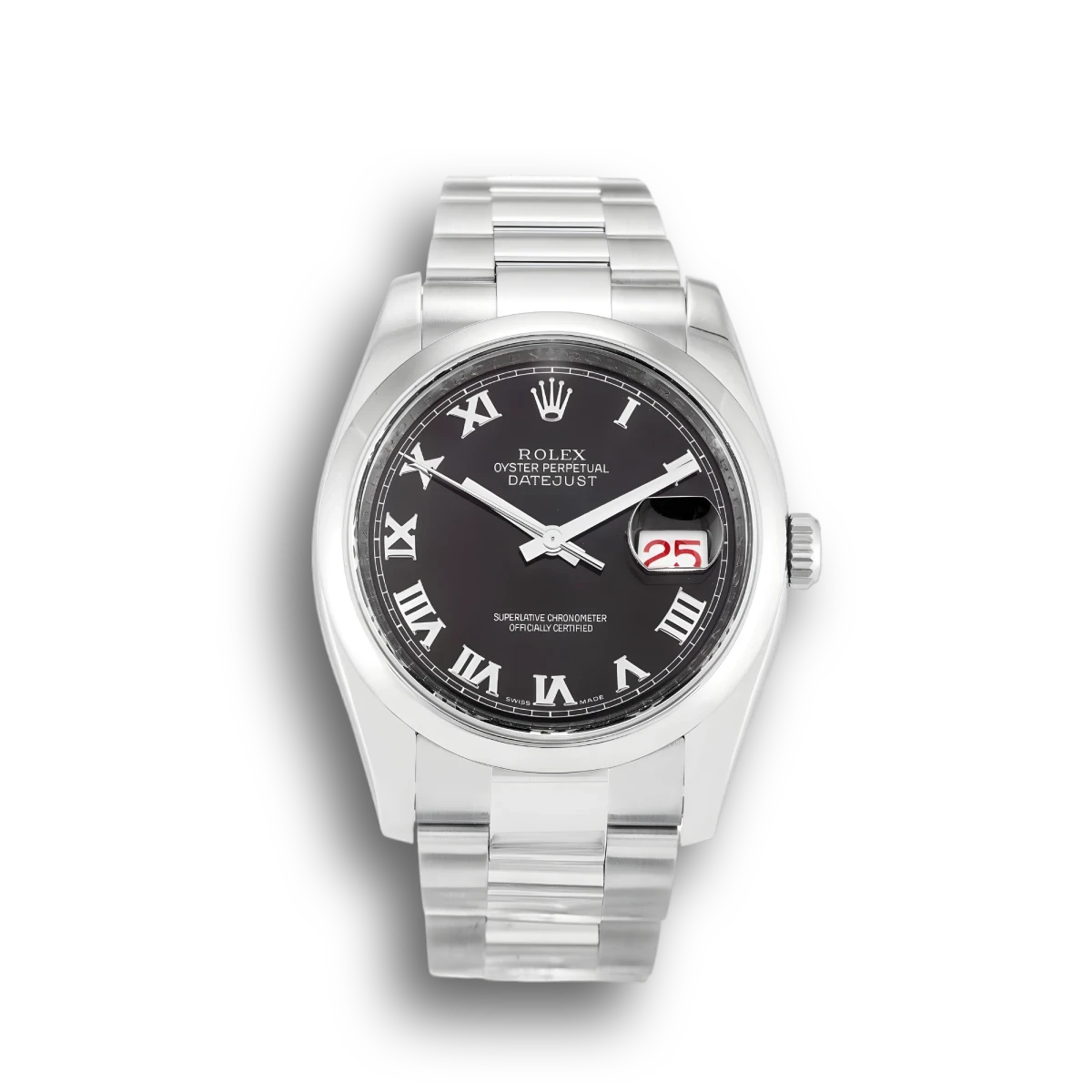 Rolex Datejust 116200 Stainless Steel 36mm Black Dial