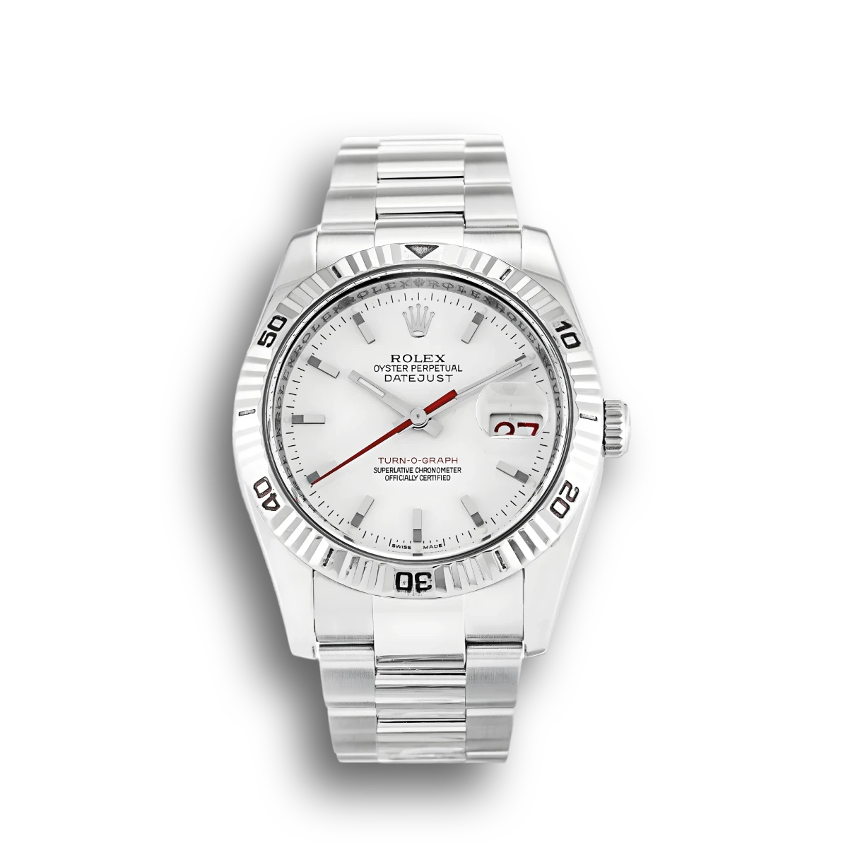 Rolex Datejust 116264 Turn-O-Graph White Dial 36mm