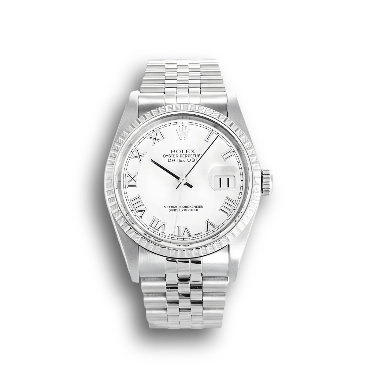 Rolex Datejust 16220 - 36mm White Dial Steel Watch