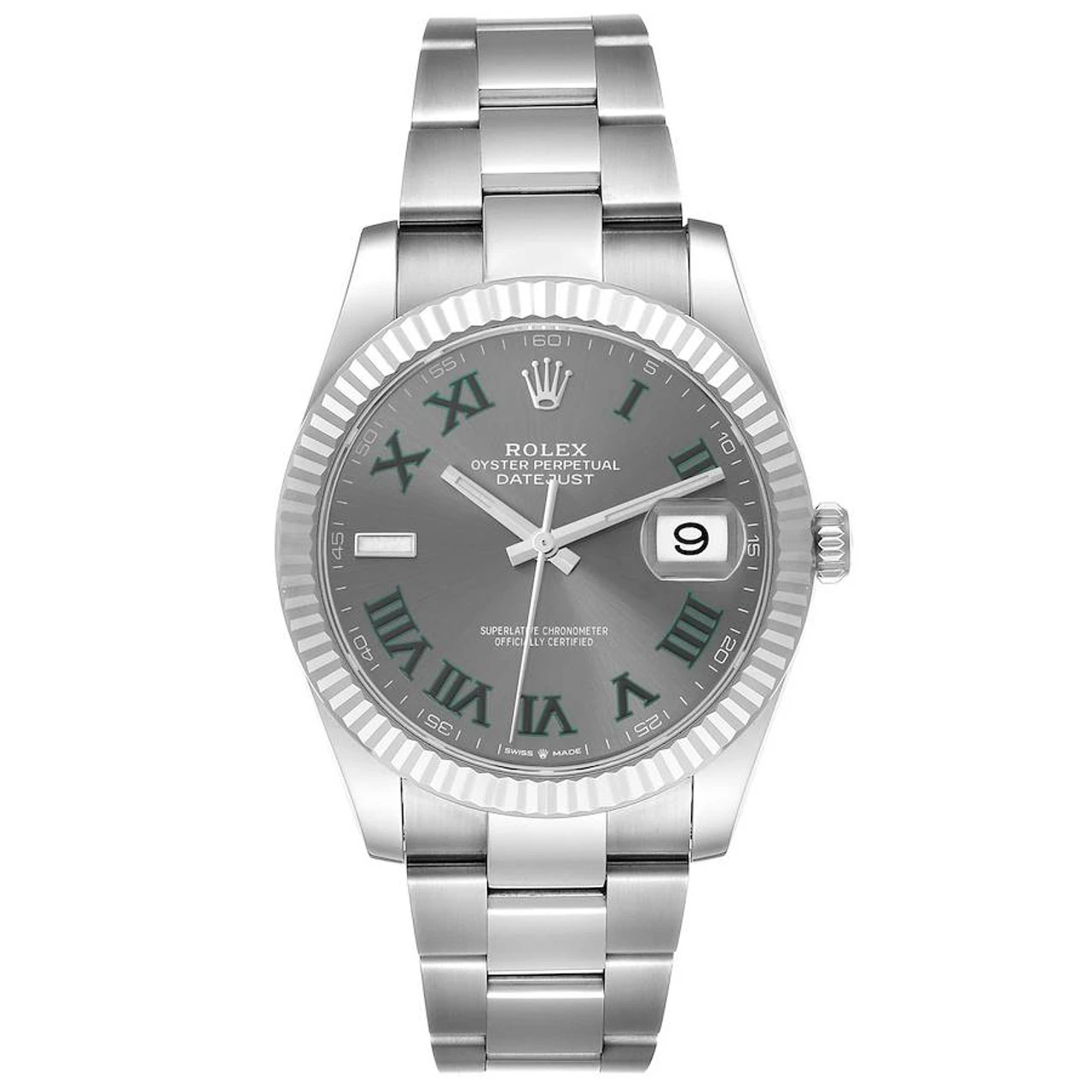 Rolex Datejust 126334 41mm - Wimbledon Dial with Fluted Bezel on Oyster