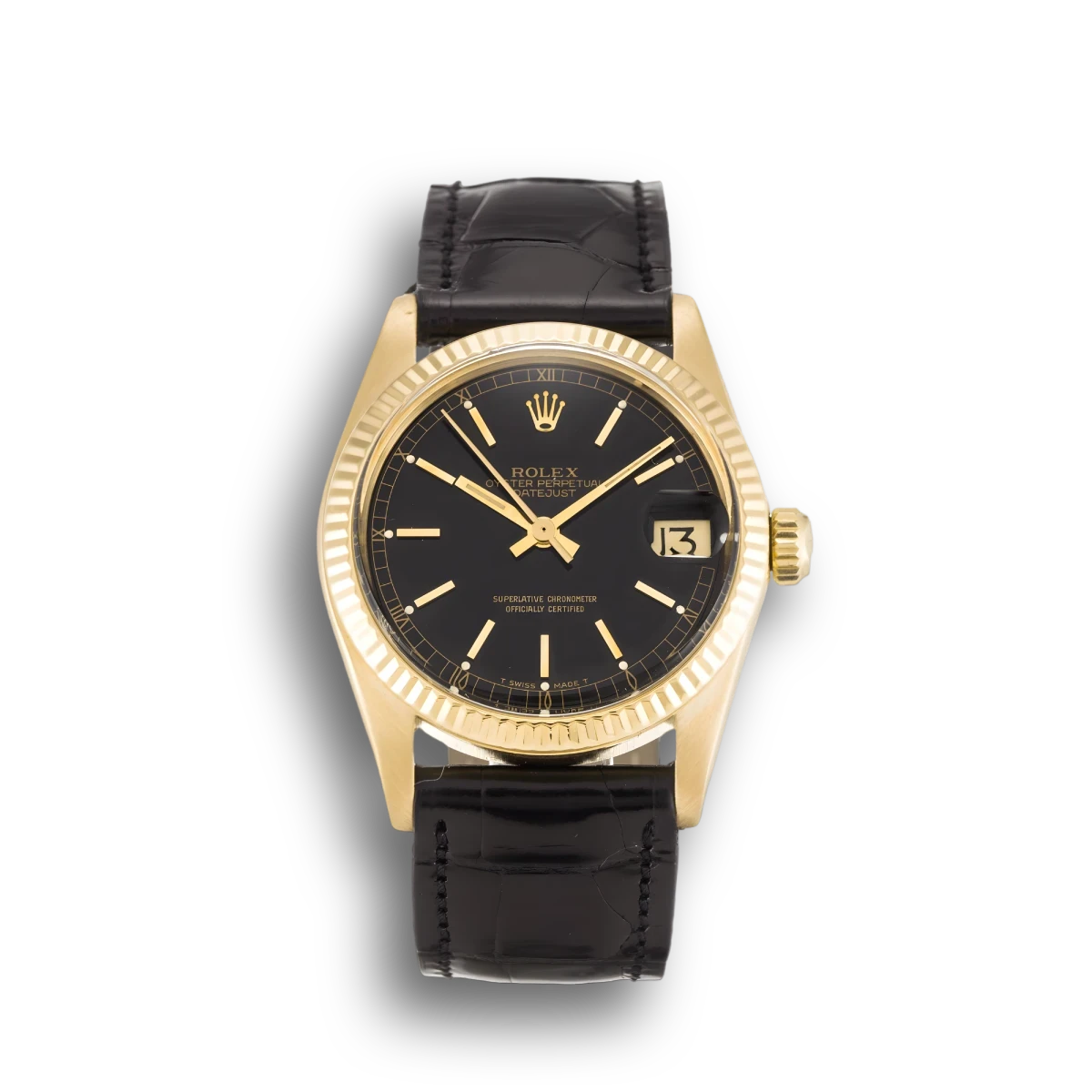 Rolex Datejust 6827 Mid-Size 31mm Black Dial