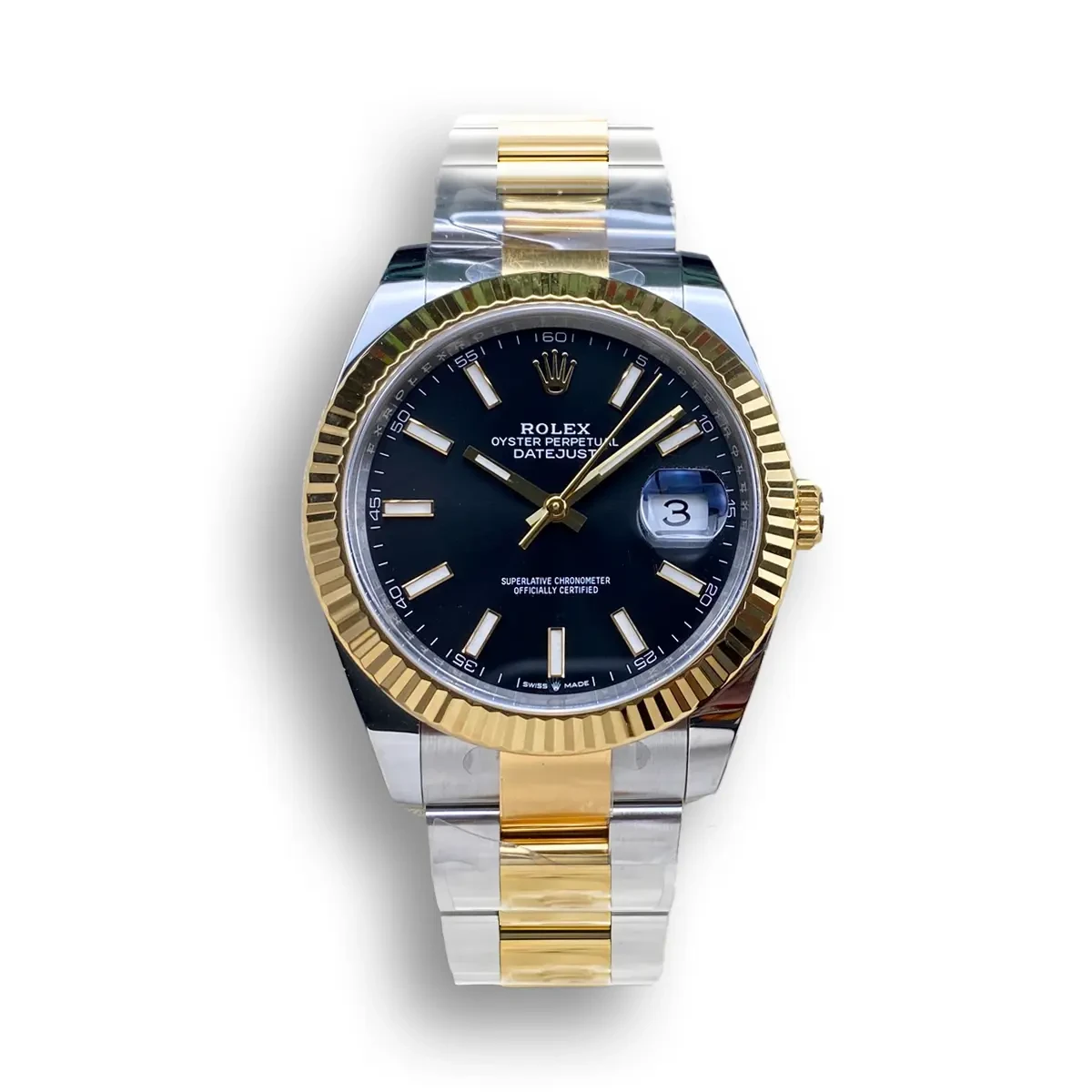 Rolex Datejust 126333 41mm Bright Black Dial on Oyster Bracelet