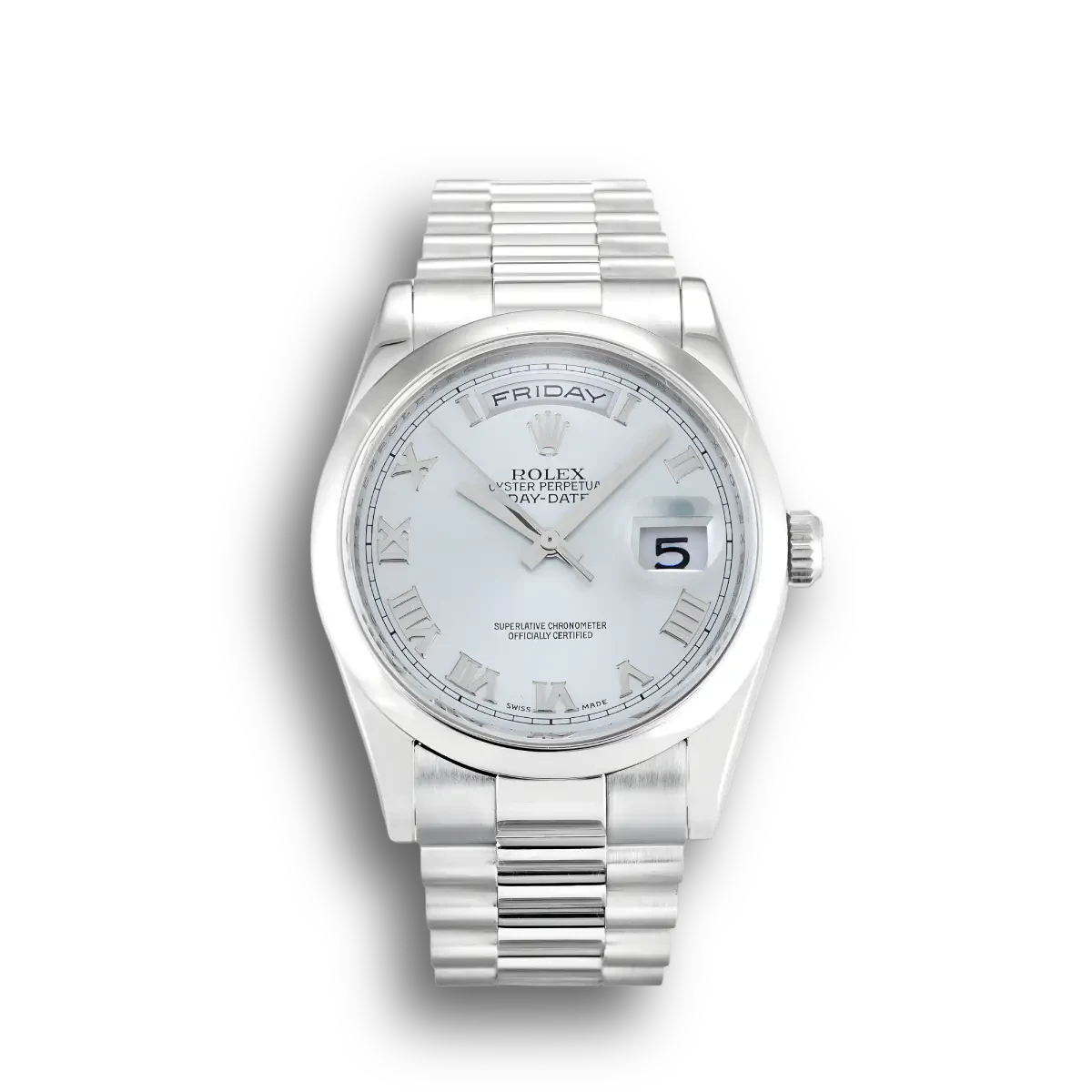 Rolex Day-Date 118206 36mm Blue Dial Watch