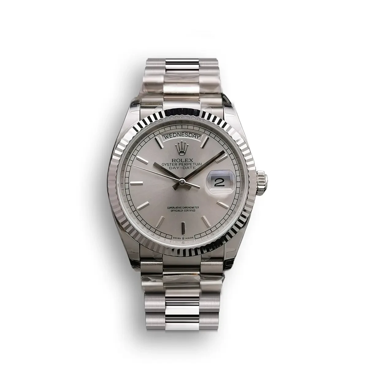 Rolex Day-Date 128238 36mm Silver Dial
