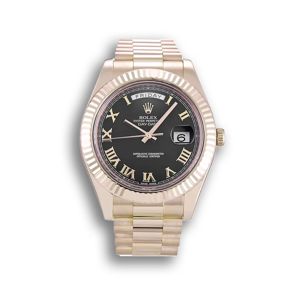 Rolex Day-Date II 218235 40mm Black Dial Watch