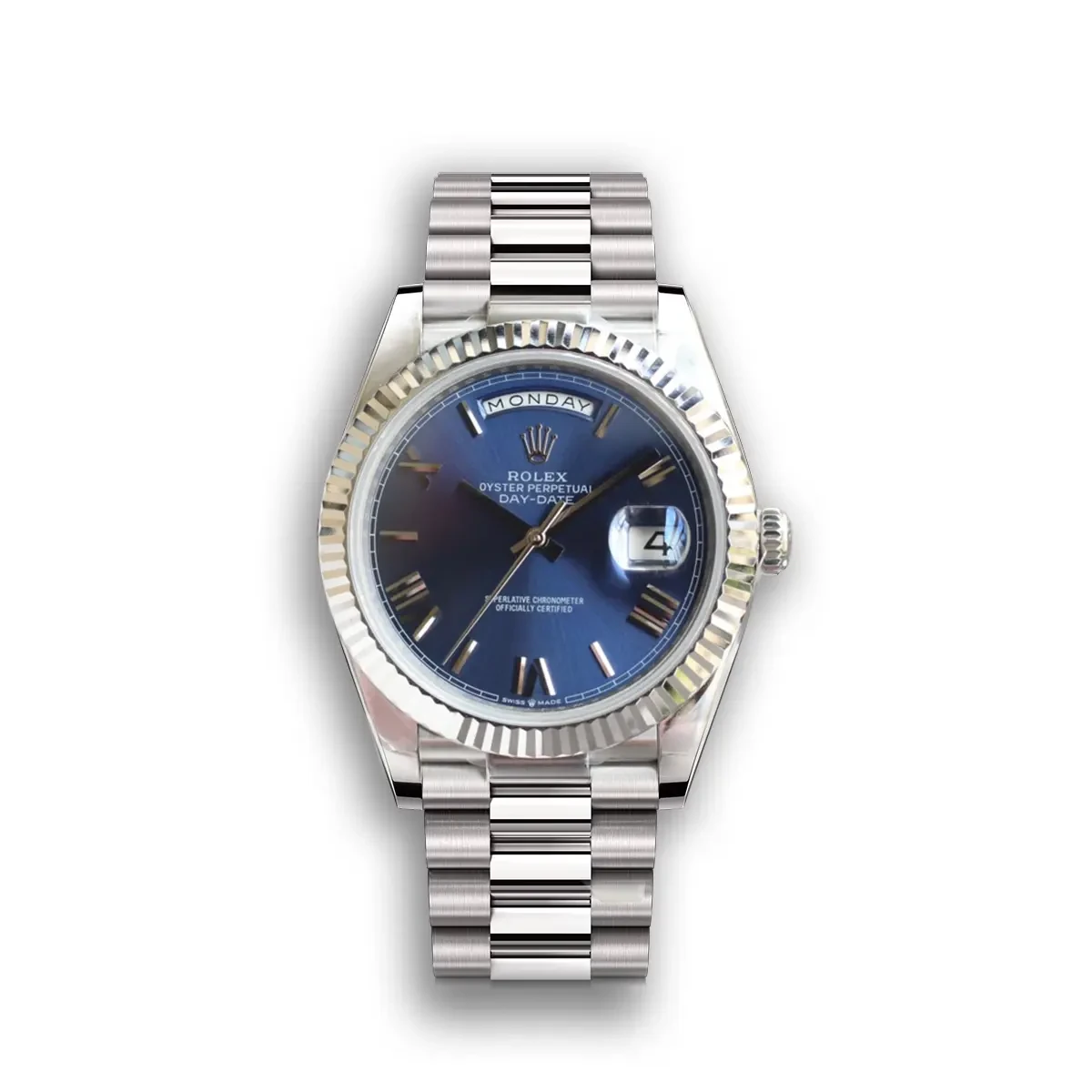 Rolex Day-Date m228238 with Bright Blue Dial