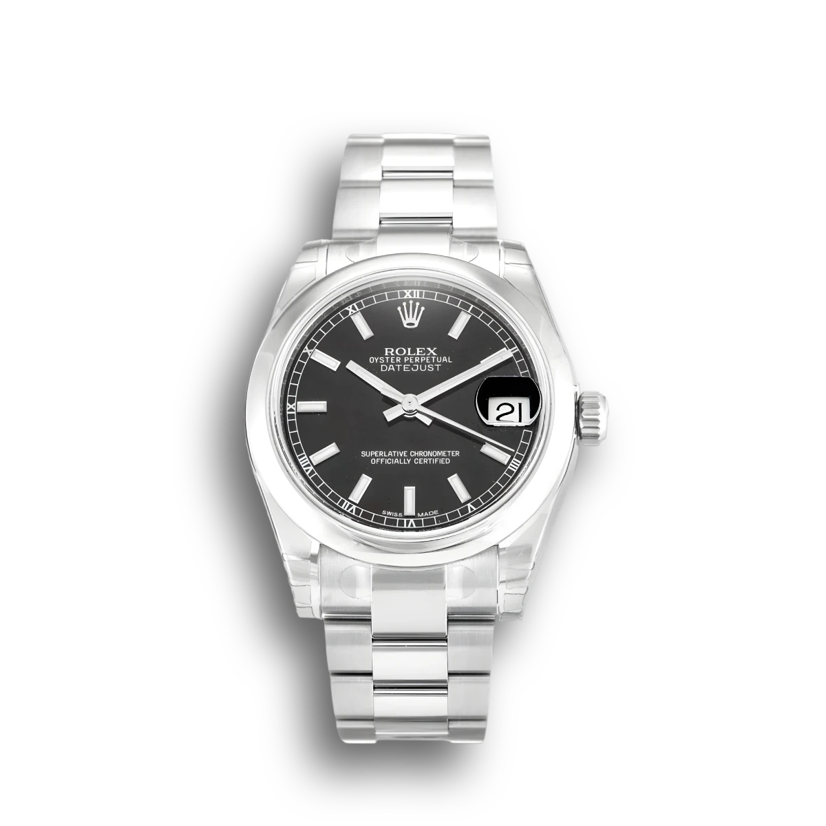 Rolex Lady-Datejust 178240 Black Dial 31mm Midsize Steel