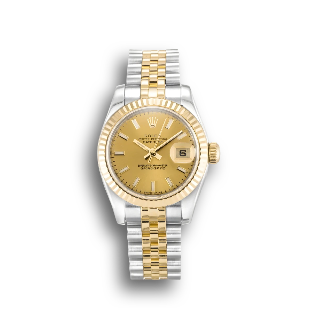 Rolex Lady-Datejust 179173 Champagne Dial 26mm Two-Tone Gold