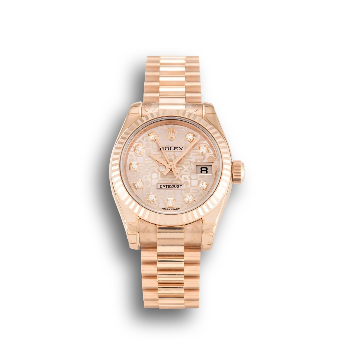 Rolex Lady-Datejust 179175 Rose Dial 26mm Everose Gold