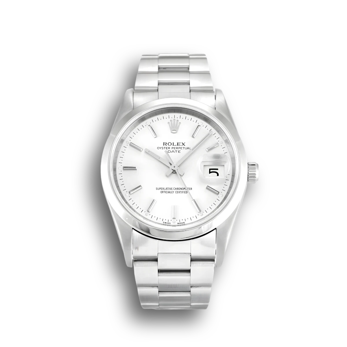 Rolex Oyster Perpetual 34mm Silver Dial 15200