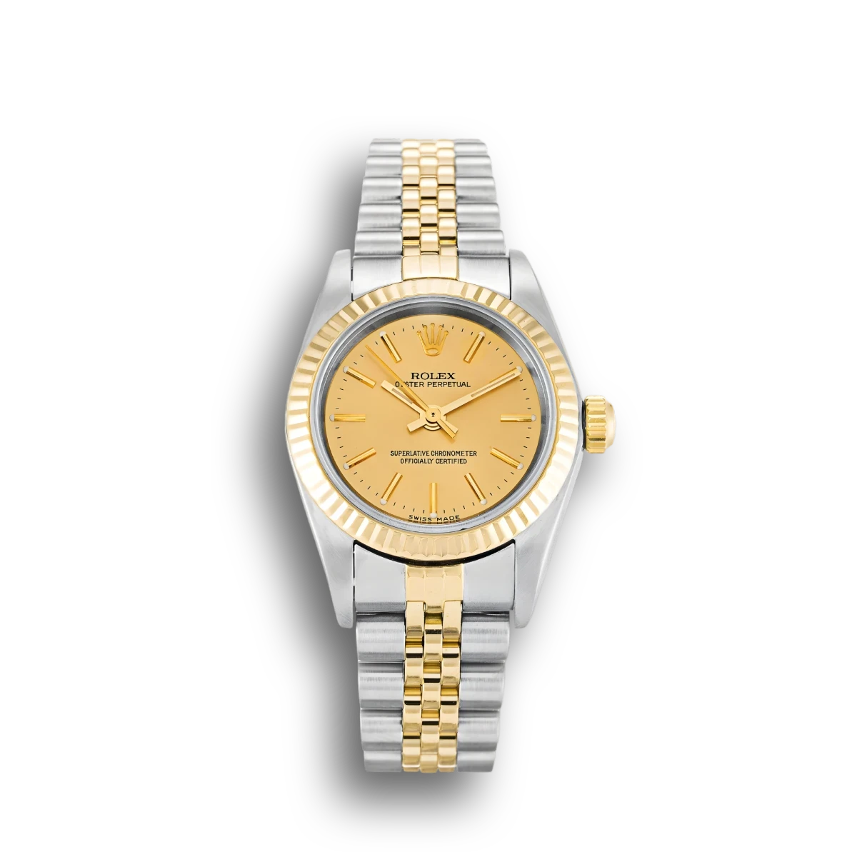 Rolex Oyster Perpetual Lady 24mm Gold Dial 76193