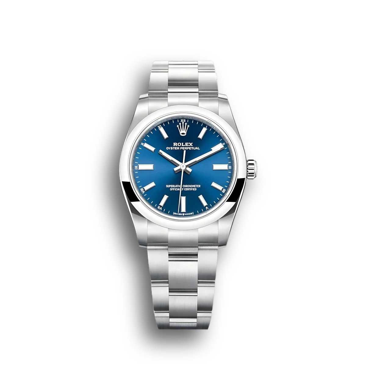 Rolex Oyster Perpetual 34mm Blue Dial 124200