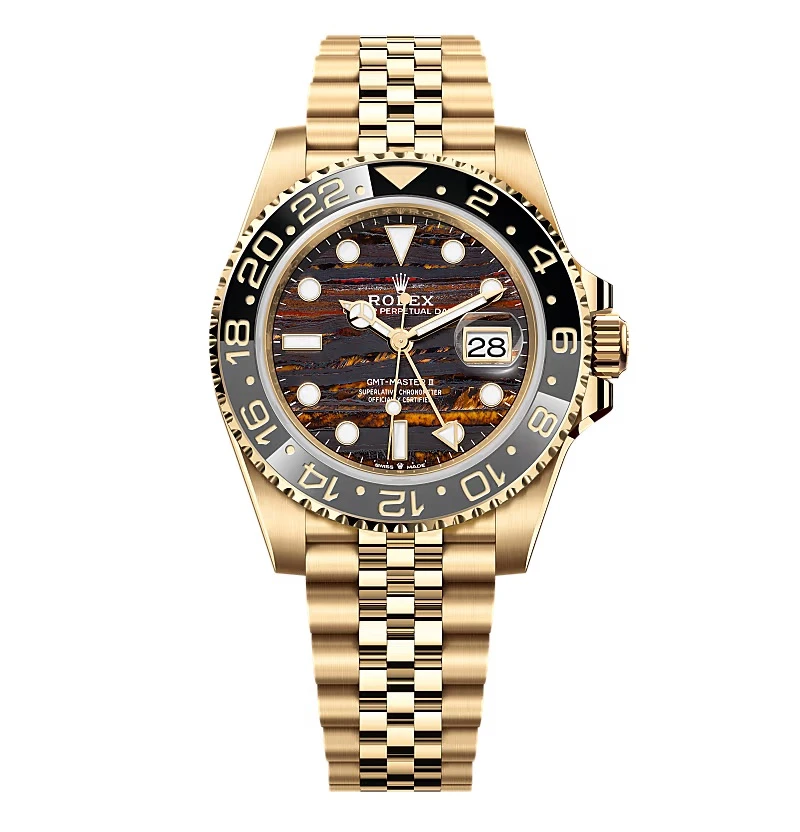 Rolex GMT-Master II 126718GRNR Tiger Iron Dial Yellow Gold 40mm