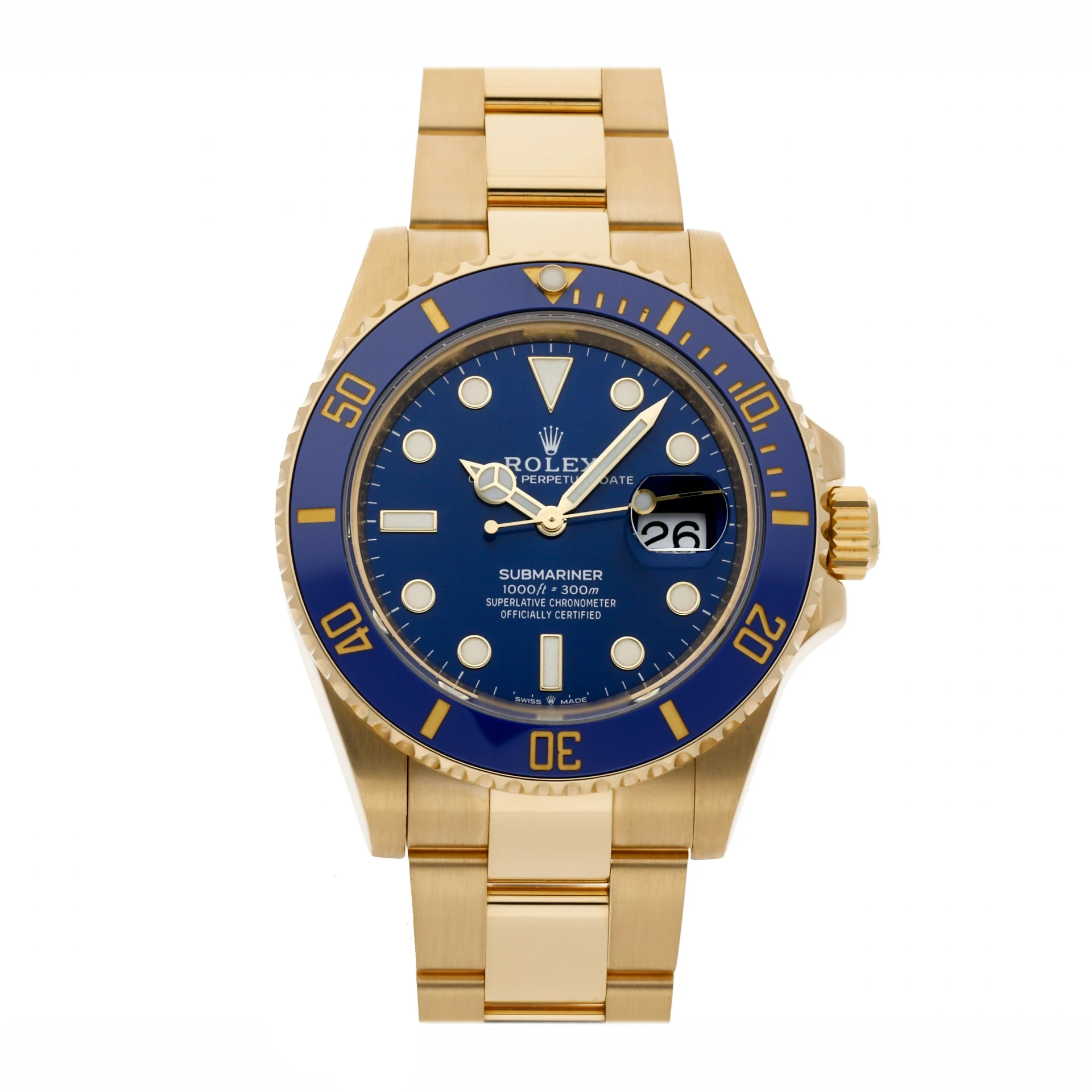 Rolex Submariner 126618LB Yellow Gold 41mm Blue Dial